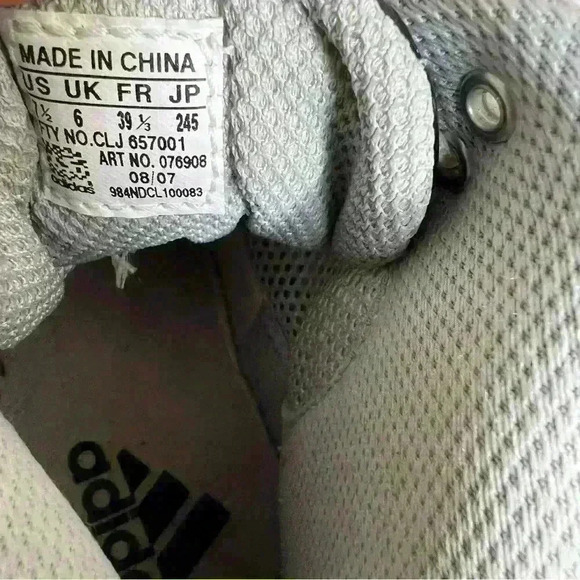 Adidas CLJ 657001 Black White Lace Up Athletic Sneakers - Picture 7 of 8